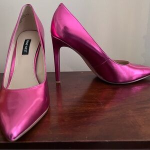 Nine West Metallic Fuchsia Pointed-Toe Stiletto Pumps